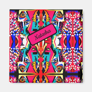 Abstract colourful burst of love   magnet