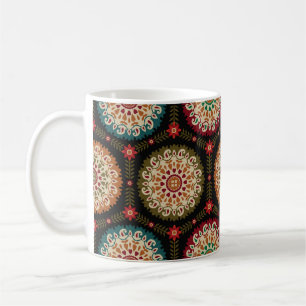 abstract colourful circle bunch pattern background coffee mug