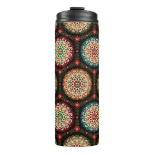 abstract colourful circle bunch pattern background thermal tumbler