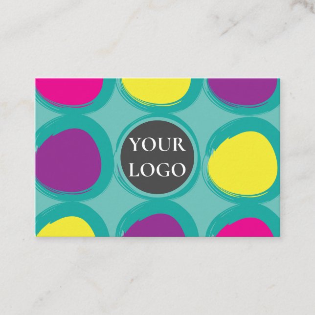 Abstract Colourful Circles Business Card (Front)