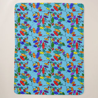 Abstract Colourful Circles Sherpa Blanket