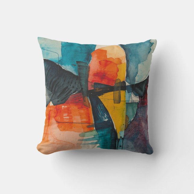 Abstract colourful  cushion (Front)