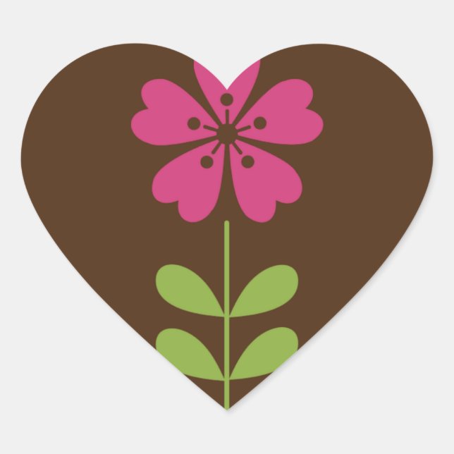 abstract-colourful-decorative-floral heart sticker (Front)