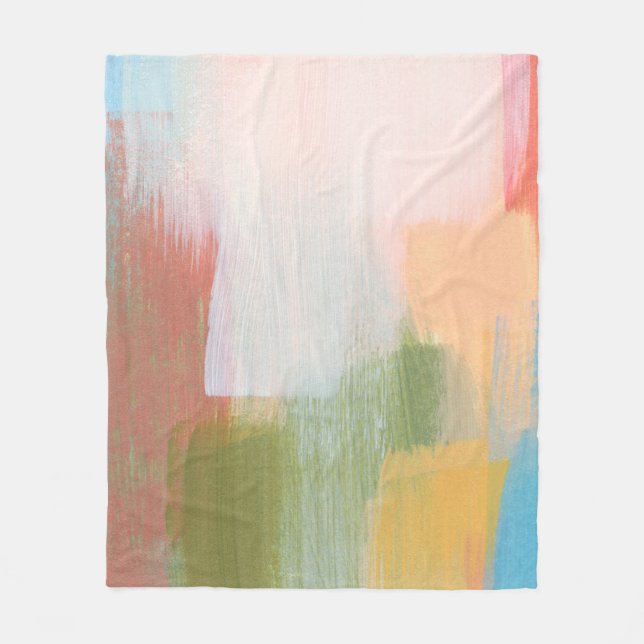 Abstract colourful design. Versatile artistic. Bru Fleece Blanket (Front)