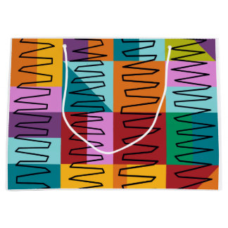 Abstract, colourful designs  large gift bag