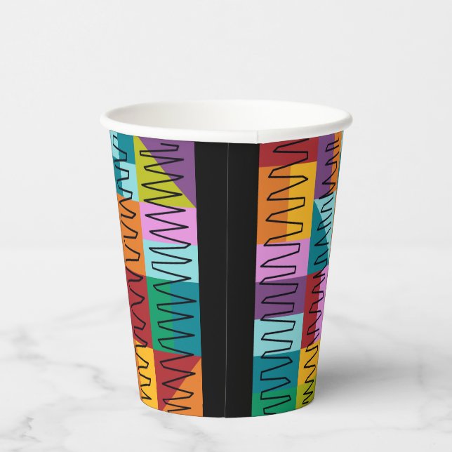 Abstract, colourful designs  paper cups (Right)
