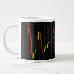 Abstract Colourful Diagram Money Financial Graph Large Coffee Mug