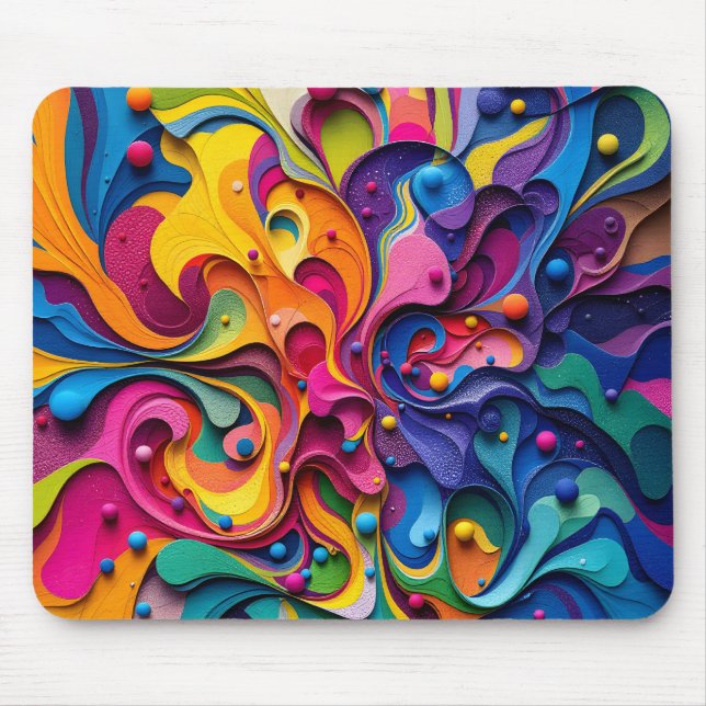 Abstract colourful diaphragm  mouse mat (Front)