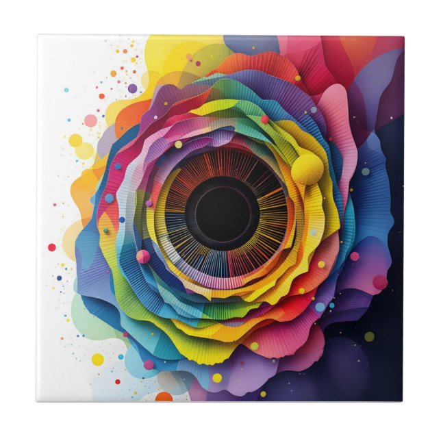 Abstract colourful diaphragm  tile (Front)