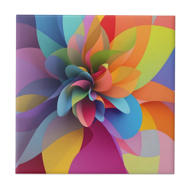 Abstract colourful diaphragm  tile (Front)