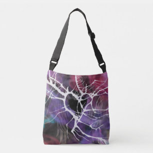 Abstract Colourful Distressed Heart Crossbody Bag