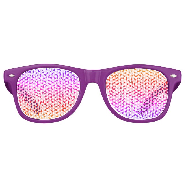 Abstract Colourful Dots Retro Sunglasses (Front)