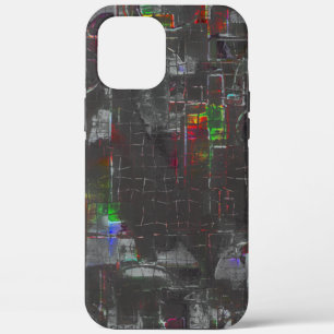 Abstract colourful drawing in dark night under jut iPhone 12 pro max case