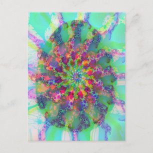 Abstract Colourful Egg Elegant Green Blue Turquois Holiday Postcard