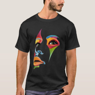 Abstract Colourful Face T-Shirt