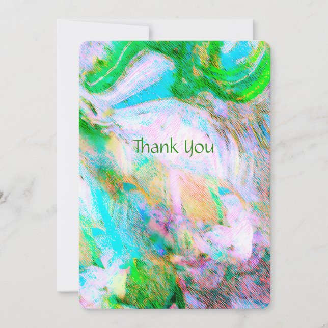 Abstract Colourful Fantasy – Dream Art Thanks Holiday Card (Front)