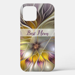Abstract Colourful Fantasy Flower Fractal Best Mum iPhone 12 Case