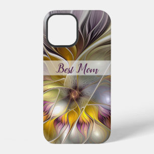 Abstract Colourful Fantasy Flower Fractal Best Mum iPhone 12 Case