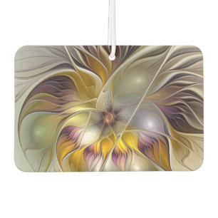 Abstract Colourful Fantasy Flower Modern Fractal Car Air Freshener