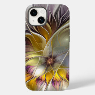 Abstract Colourful Fantasy Flower Modern Fractal Case-Mate iPhone 14 Case