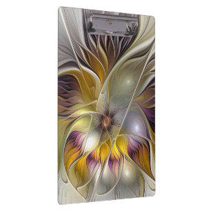 Abstract Colourful Fantasy Flower Modern Fractal Clipboard