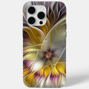 Abstract Colourful Fantasy Flower Modern Fractal i iPhone 15 Pro Max Case