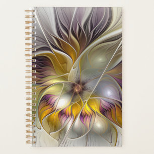 Abstract Colourful Fantasy Flower Modern Fractal Planner