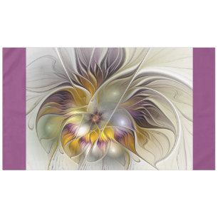 Abstract Colourful Fantasy Flower Modern Fractal Tablecloth