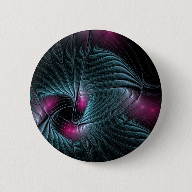 Abstract Colourful Fantasy Fractal 6 Cm Round Badge (Front)