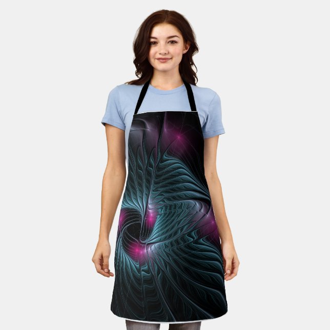 Abstract Colourful Fantasy Fractal  Apron (Worn)