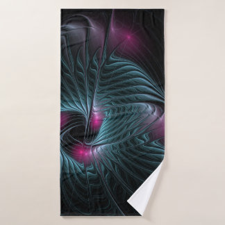 Abstract Colourful Fantasy Fractal Bath Towel