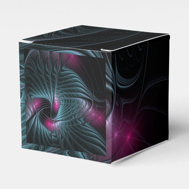 Abstract Colourful Fantasy Fractal Favour Box (Front Side)