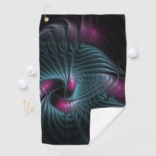 Abstract Colourful Fantasy Fractal Golf Towel