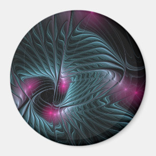 Abstract Colourful Fantasy Fractal Magnet