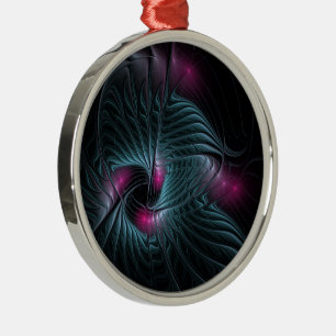 Abstract Colourful Fantasy Fractal Metal Tree Decoration