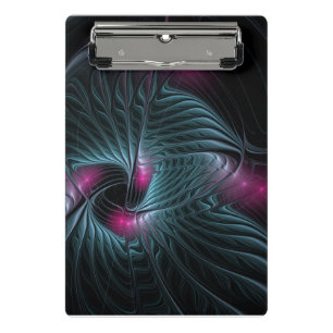 Abstract Colourful Fantasy Fractal Mini Clipboard