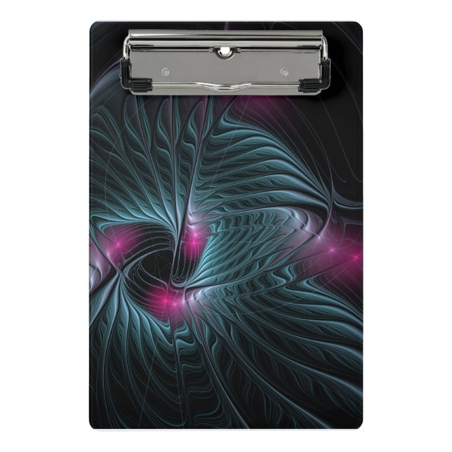 Abstract Colourful Fantasy Fractal Mini Clipboard (Front)