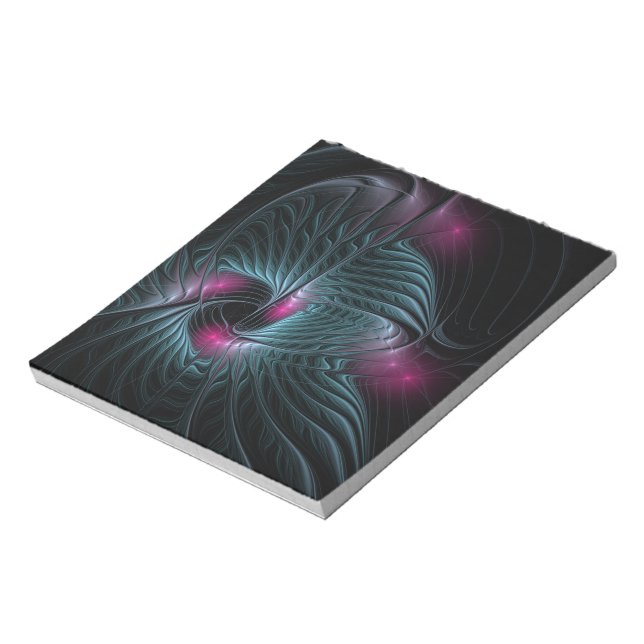 Abstract Colourful Fantasy Fractal  Notepad (Rotated)