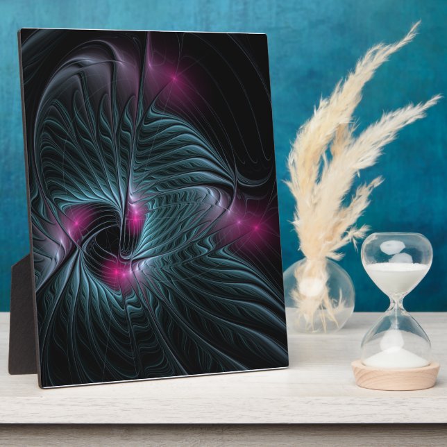 Abstract Colourful Fantasy Fractal  Plaque (Side)