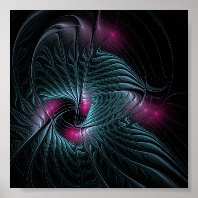 Abstract Colourful Fantasy Fractal Poster (Front)