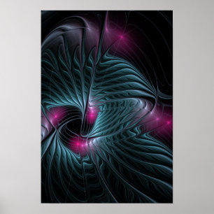 Abstract Colourful Fantasy Fractal Poster