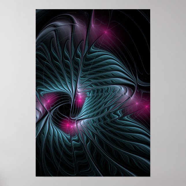 Abstract Colourful Fantasy Fractal Poster (Front)