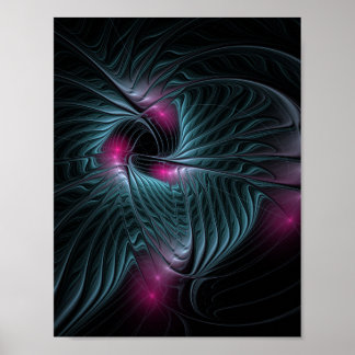 Abstract Colourful Fantasy Fractal Poster