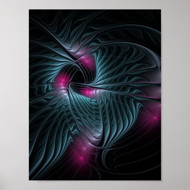 Abstract Colourful Fantasy Fractal Poster (Front)