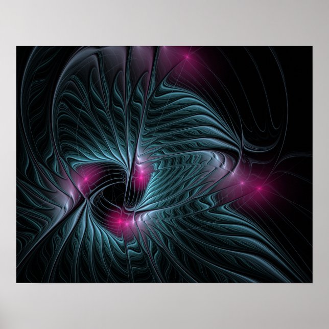 Abstract Colourful Fantasy Fractal Poster (Front)