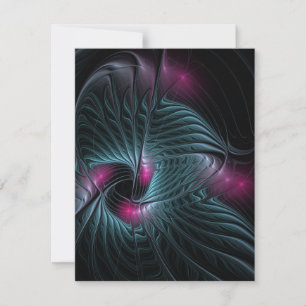 Abstract Colourful Fantasy Fractal  Save The Date
