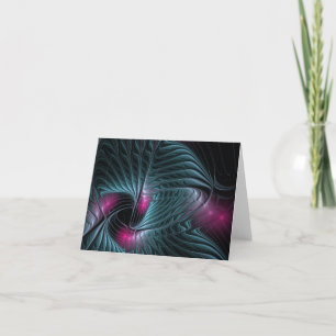 Abstract Colourful Fantasy Fractal  Thank You Card