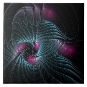 Abstract Colourful Fantasy Fractal Tile