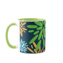 Abstract Colourful Fireworks Flowers Mug