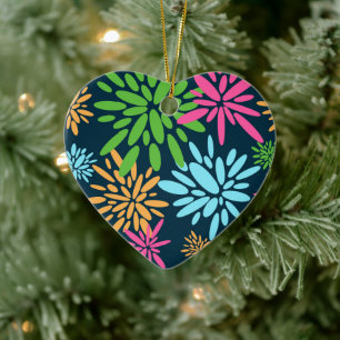 Abstract Colourful Fireworks Flowers Ornament